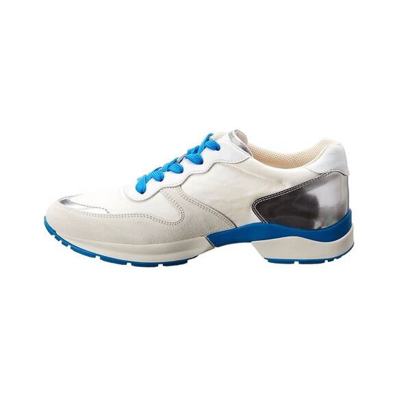 Tod’S Suede & Leather Sneaker, White